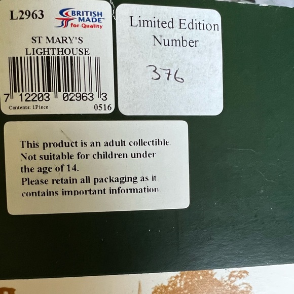 Very Rare Lilliput Lane, St. Mary’s Lighthouse Disneyana Special Edition - Picture 16 of 16